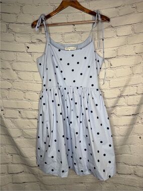 English Factory Light Blue Polka Dot Dress